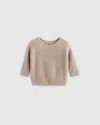 Quince Washable Cashmere Fisherman Tunic Sweater In Oatmeal