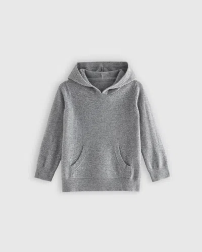 Quince Kids' Washable Cashmere Hoodie In Gray