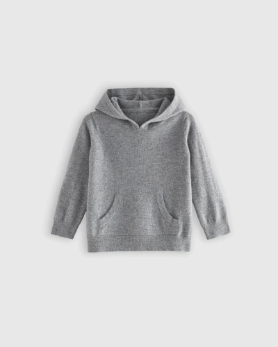 Quince Washable Cashmere Hoodie Toddler Gender Neutral In Heather Grey
