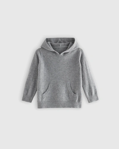 Quince Kids' Washable Cashmere Hoodie Toddler Gender Neutral In Heather Grey