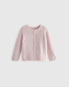 Quince Washable Cashmere Pointelle Cardigan Sweater In Minimal Pink
