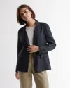 Quince Women's 100% European Linen Blazer In Black
