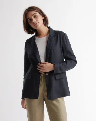Quince Women's 100% European Linen Blazer In Black