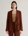 QUINCE WOMEN'S 100% EUROPEAN LINEN BLAZER