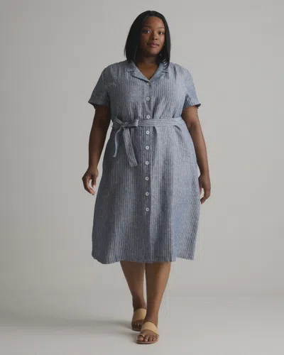 Quince Women's 100% European Linen Button Front Dress