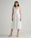 Quince Women's 100% European Linen Corset Midi Dress