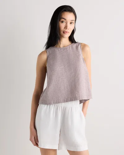 Quince Women's 100% European Linen Cropped Tank Top In Neutral