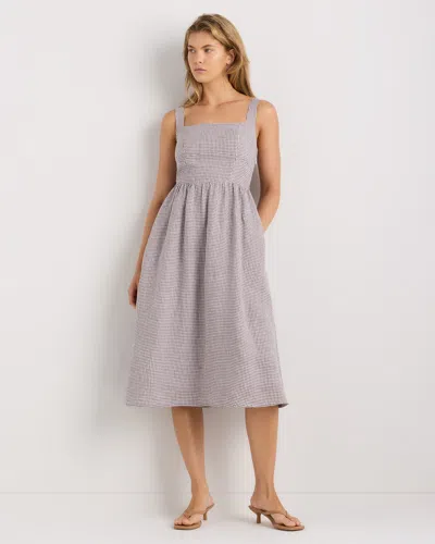 Quince Women's 100% European Linen Fit & Flare Midi Dress