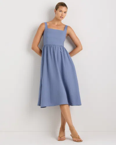 Quince Women's 100% European Linen Fit & Flare Midi Dress