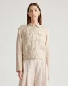 Quince Women's 100% European Linen Jacket In Driftwood