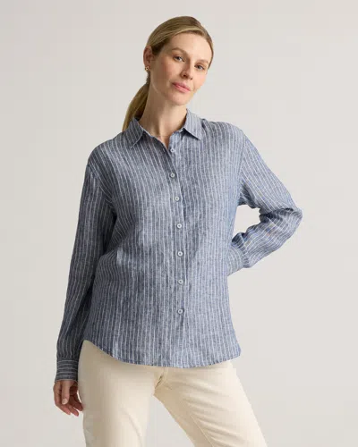 Quince Women's 100% European Linen Maternity Long Sleeve Shirt