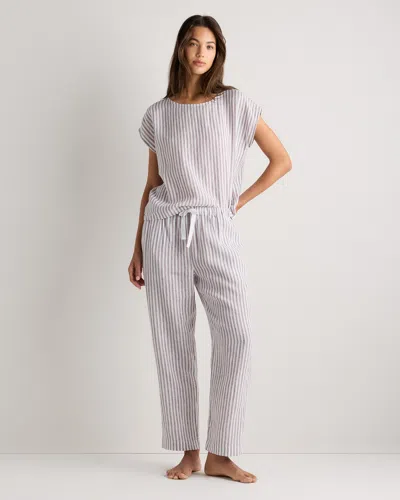 Quince Women's 100% European Linen Pajama Set In Gray