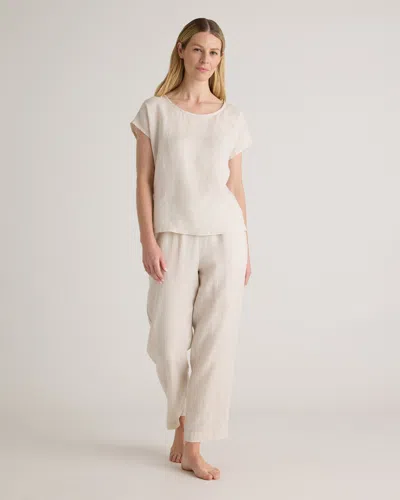 Quince Women's 100% European Linen Pajama Set In Sand