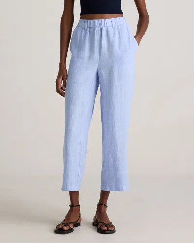 Quince Women's 100% European Linen Pants In French Blue