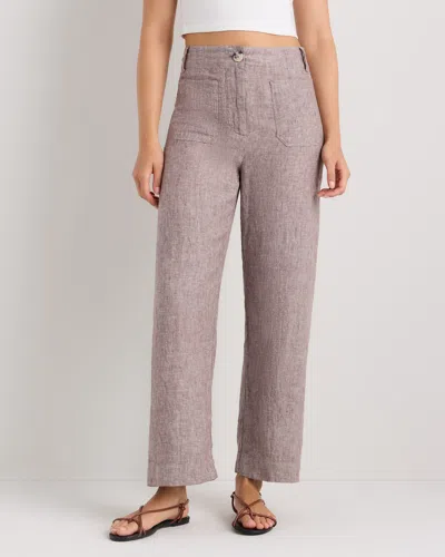Quince Women's 100% European Linen Patch Pocket Wide Leg Pants