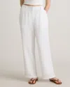 Quince Women's 100% European Linen Pleated Trouser In White