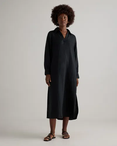 Quince Women's 100% European Linen Popover Maxi Dress