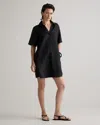 Quince Women's 100% European Linen Popover Mini Dress