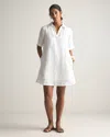 Quince Women's 100% European Linen Popover Mini Dress