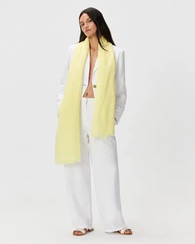 Quince Women's 100% European Linen Scarf In Yellow