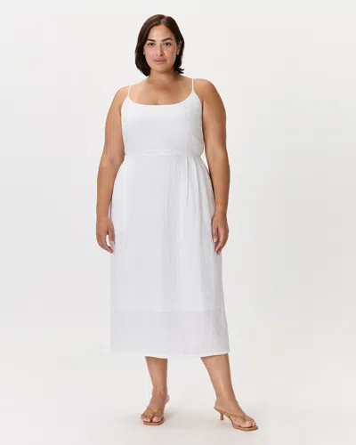 Quince Women's 100% European Linen Scoop Neck Midi Dress