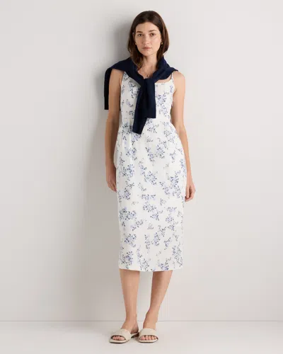 Quince Women's 100% European Linen Scoop Neck Midi Dress