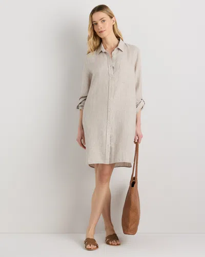 Quince Women's 100% European Linen Shirt Dress In Neutral