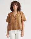 Quince Women's 100% European Linen Short Sleeve Shirt