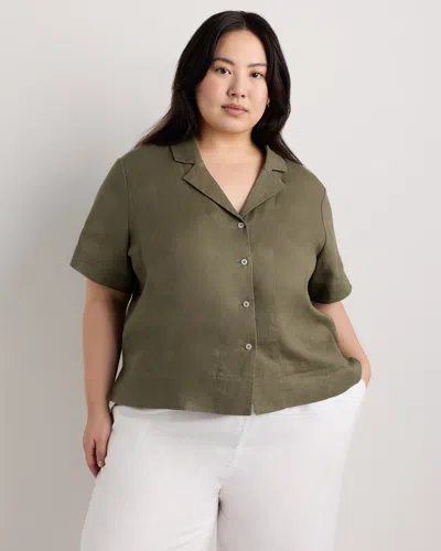 Quince Women's 100% European Linen Short Sleeve Shirt