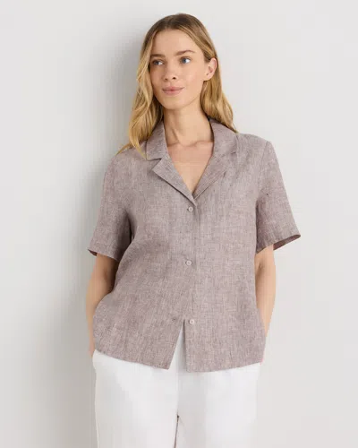 Quince Women's 100% European Linen Short Sleeve Shirt
