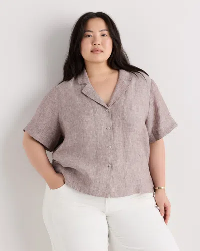 Quince Women's 100% European Linen Short Sleeve Shirt