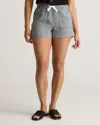 Quince Women's 100% European Linen Shorts In Classic Mini Gingham