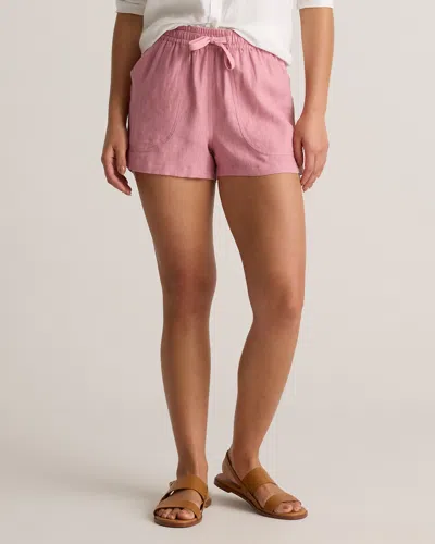 Quince Women's 100% European Linen Shorts In Mauve Mist