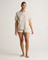 Quince Women's 100% European Linen Shorts Pajama Set In Flax