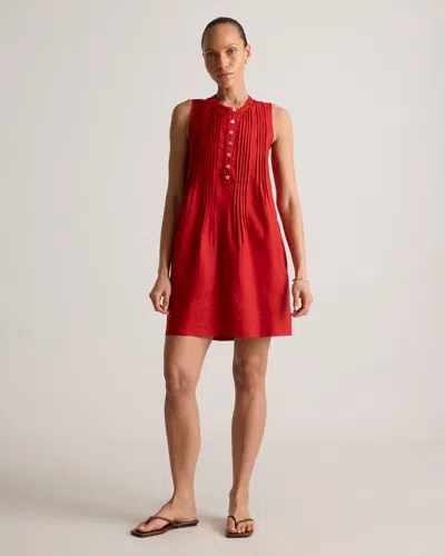 Quince Women's 100% European Linen Sleeveless Swing Dress In Chile