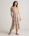 Quince Women's 100% European Linen Smocked Midi Dress In Flax