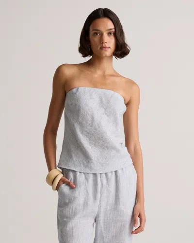 Quince Women's 100% European Linen Strapless Top