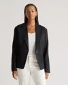 Quince Women's 100% European Linen Structured Blazer In Black