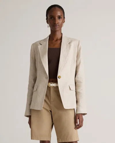 Quince Women's 100% European Linen Structured Blazer In Flax