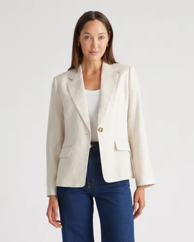 Quince Women's 100% European Linen Structured Blazer In Sand