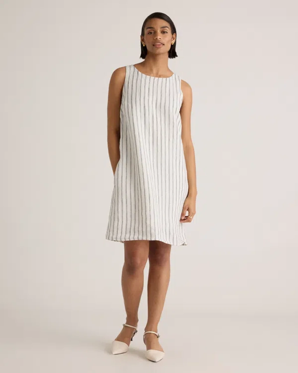 thin linen dress Long Slim Linen Dress – Old Linen Mill main image 1
