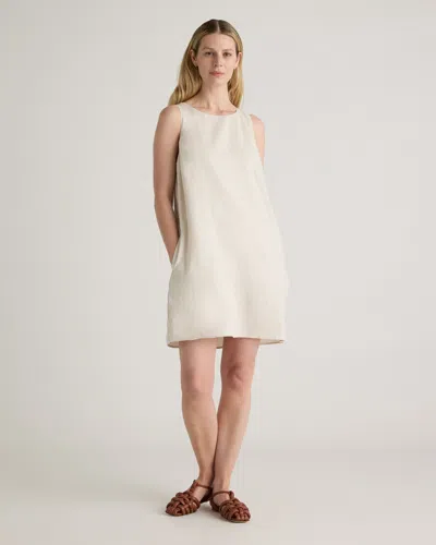 Quince Women's 100% European Linen Tank Top Mini Dress In Sand