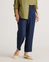 QUINCE WOMEN'S 100% EUROPEAN LINEN TAPERED ANKLE PANTS