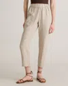 Quince Women's 100% European Linen Tapered Ankle Pants In Flax