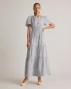 Quince Women's 100% European Linen Tiered Maxi Dress