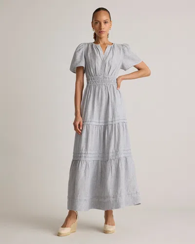 Quince Women's 100% European Linen Tiered Maxi Dress
