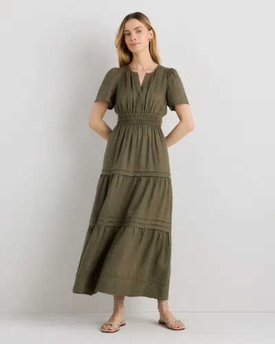 Quince Women's 100% European Linen Tiered Maxi Dress