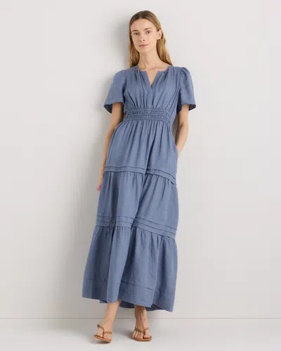 Quince Women's 100% European Linen Tiered Maxi Dress