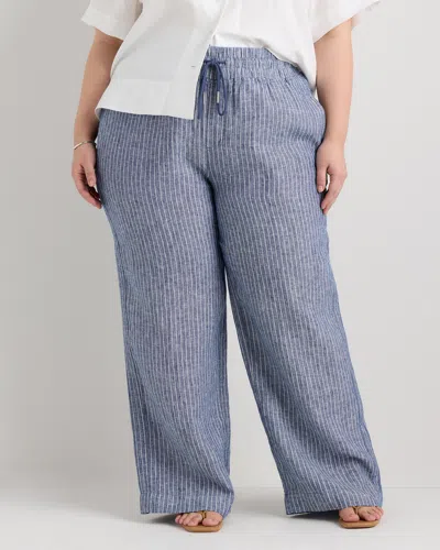 Quince Women's 100% European Linen Wide Leg Pants In Blue