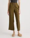 Quince Women's 100% European Linen Wide Leg Pants In Martini Olive